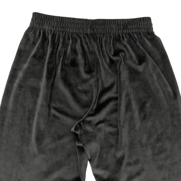 Pink Victoria's Secret Fleece Jogger Pants Womens Medium Black Tapered Athletic - Picture 6 of 9